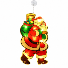 PRE ORDER 1pc Indoor String Light, Christmas Santa Claus/Christmas Bell Suction Cup Window Light, LED Warm Light Christmas Window Decoration Light, Battery Powered (Battery Not Included) Holiday Hanging Light Ornament