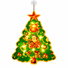 PRE ORDER 1pc Indoor String Light, Christmas Santa Claus/Christmas Bell Suction Cup Window Light, LED Warm Light Christmas Window Decoration Light, Battery Powered (Battery Not Included) Holiday Hanging Light Ornament