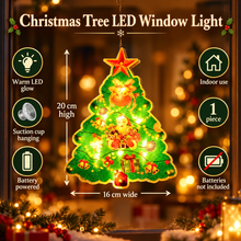 PRE ORDER 1pc Indoor String Light, Christmas Santa Claus/Christmas Bell Suction Cup Window Light, LED Warm Light Christmas Window Decoration Light, Battery Powered (Battery Not Included) Holiday Hanging Light Ornament