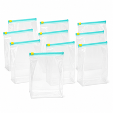 10pcs Reusable Silicone Food Storage Bag, Leak Proof Reusable Freezer Bag, Travel/Home Storage Bags (size 20x 11.5 cm )