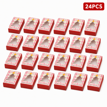 12/24PCS Red Christmas Gift Boxes with Tree Window – Plaid Slide-Drawer Treat, Cookie and Chocolate Packaging