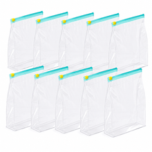 10pcs Reusable Silicone Food Storage Bag, Leak Proof Reusable Freezer Bag, Travel/Home Storage Bags (size 26.5 x 29.5 cm )