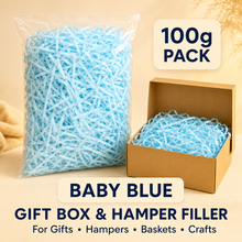 Baby blue shredded tissue paper 1set 100g Gift Packaging Filling Paper, Cut Tissue, Craft Shredded Paper Filling Easter Birthday, Halloween, Christmas, And New Year Wedding Gifts, Box Packaging Filling