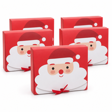 6pcs Red Christmas Themed Tart Cookie Bakery Box 24 cm
