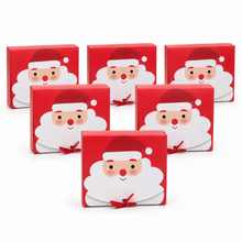 6pcs Red Christmas Themed Tart Cookie Bakery Box 24 cm