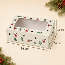 12PCS Christmas 6-Hole Cupcake Bakery Boxes with Clear Window & Inserts