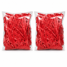 2 bags x Red Shredded tissue crepe paper 100 grams  Gift Packaging Filling Paper, Cut Tissue, Craft Shredded Paper Filling Easter Birthday, Halloween, Christmas, And New Year Wedding Gifts, Box Packaging Filling