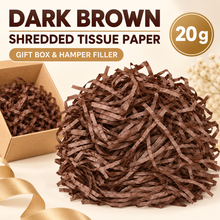 Dark Brown Shredded Tissue Paper 20g – Gift Box, Hamper Basket & Gift Packaging Filler