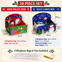 Christmas Bakery Hamper Gift Bakery box (red & Blue) x 20 pcs