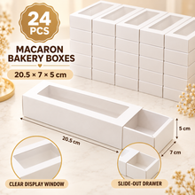 24 pcs Bulk purchase Macaroon cookie bakery box 20.5 x 7 x 5 cm