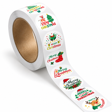 500PCS Christmas Stickers – 1 Rolls of 500 Festive Seal Labels, Christmas Designs for Gift Wrapping, Boxes, Envelopes, Party Favors & Holiday Packaging