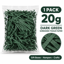 1 bag Dark Green Shredded-tissue crepe paper hamper filler gift box packaging 20 grams 1 pack x 20grams Gift Wrapping Shredded Paper, Suitable for Wedding, Valentine'S Day, Father'S Day, Mother'S Day, Christmas, Party Decoration