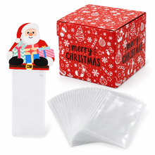 Christmas Surprise Cash Gift Pull Box with Santa Card & 30 Transparent Bags – Fun Money Holder Gift for Adults