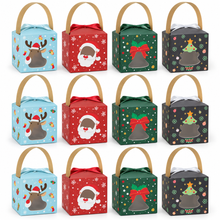 Christmas gift box with handle 12 pcs