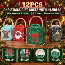 Christmas gift box with handle 12 pcs