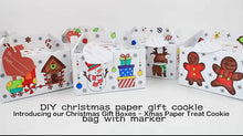 Children’s DIY colour in fun cookie boxes x12 pcs PRE ORDER Santas Workshop Direct