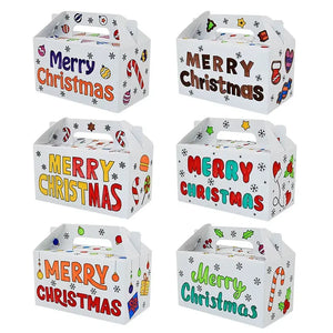 Children’s DIY colour in fun cookie boxes x12 pcs PRE ORDER Santas Workshop Direct