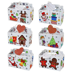 Children’s DIY colour in fun cookie boxes x12 pcs PRE ORDER Santas Workshop Direct