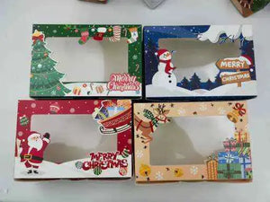 Christmas 12 hole Red Blue Cream cup cake Box x 12 pcs Santas Workshop Direct