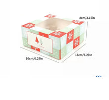 Christmas Red Green Cookie cupcake bakery boxes 12pcs