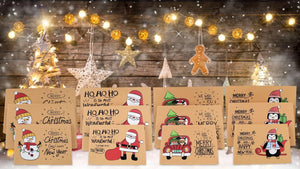 Christmas Gift Box 27 cm mixed designs  x 12pcs  Santas Workshop Direct