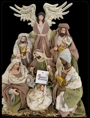 Christmas Nativity with manger  -32cm Santas Workshop Direct