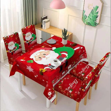 Christmas Red table cover Santas Workshop Direct