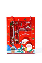 Christmas Red Children’s Stationery 6pcs set Pencil sharpener Eraser Ruler set gift for kids Santas Workshop Direct