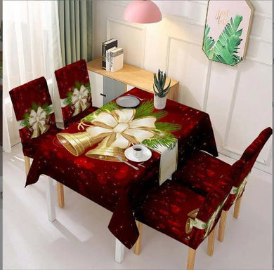 Christmas Red table cover Santas Workshop Direct