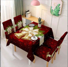 Dark Red Christmas Table Cover 140 x 210cm – Festive Tablecloth for Christmas Dinner, Holiday Parties, Family Gatherings & Table Decorations