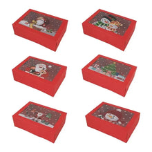 Christmas Red with clear window cookie Box x 12 pcs Santas Workshop Direct