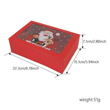 Christmas Red with clear window cookie Box x 12 pcs Santas Workshop Direct