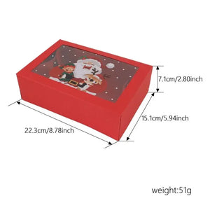 Christmas Red with clear window cookie Box x 12 pcs Santas Workshop Direct