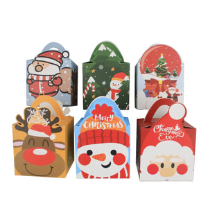 Christmas Santa Elf Snowman Reindeer design cookie box x 12 pcs Santas Workshop Direct