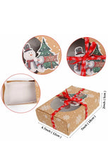 ⭐ 6PCS Christmas Cookie Boxes – Santa & Elf Design Storage Gift Boxes for Cookies, Cake, Lollies, Candy & Holiday Treats Packaging ⭐