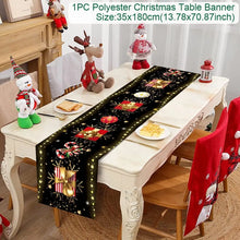 Black Christmas Table runners - Santas Workshop Direct