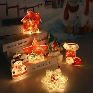 Christmas Tree Santa House Ornaments LED light x1pc. Santas Workshop Direct