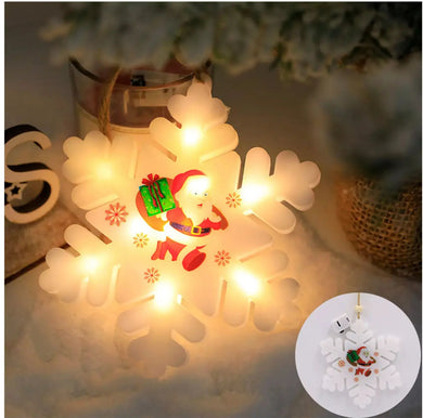 Christmas Tree Snowflake Ornaments LED light x1pc. Santas Workshop Direct