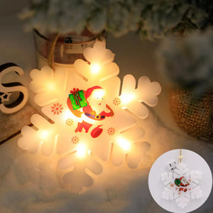 Christmas Tree Snowflake Ornaments LED light x1pc. Santas Workshop Direct