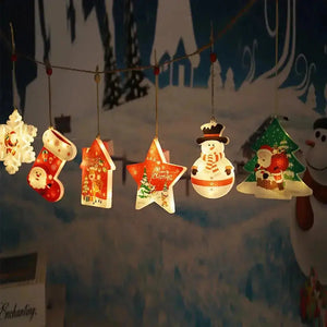 Christmas Tree Snowman Ornaments LED light x1pc. Santas Workshop Direct