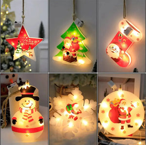 Christmas Tree Snowman Ornaments LED light x1pc. Santas Workshop Direct