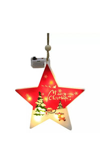 Christmas Tree Star Ornaments LED light x1pc. Santas Workshop Direct