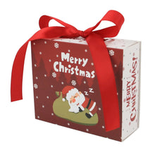 red Green drawer structure Holiday Gift Christmas Theme Gift Paper Cookie Treat Box with ribbon 12 pcs - Santas Workshop Direct