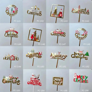 Christmas acrylic cake topper Santas Workshop Direct