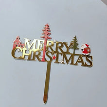 Christmas acrylic cake topper Santas Workshop Direct