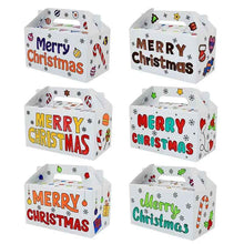 4pcs Christmas childrens carry handle cookie  DIY colour inbakery cookie Box