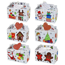 Christmas childrens carry handle cookie  DIY  colour inbakery cookie Box  12 pcs - Santas Workshop Direct