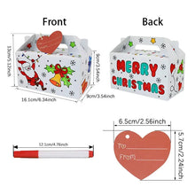 Christmas childrens carry handle cookie  DIY  colour inbakery cookie Box  12 pcs - Santas Workshop Direct