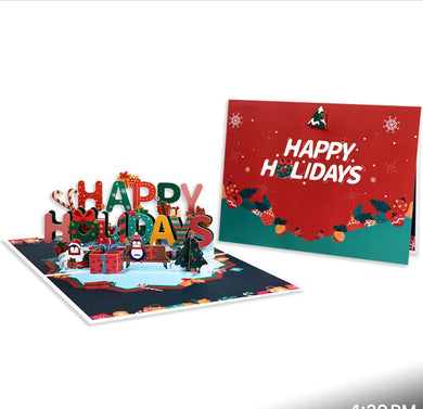 Christmas celebration surprise origami pop up card  Santas Workshop Direct