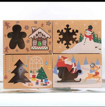 12 Pack Christmas Kraft Cookie Boxes  – Festive Packaging for Holiday Gifts